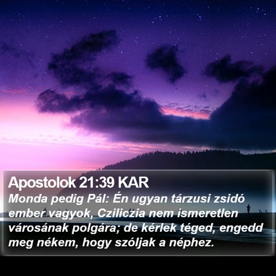 Apostolok 21:39 KAR Bible Verse Image