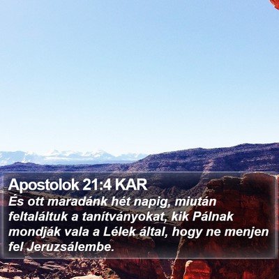 Apostolok 21:4 KAR Bible Verse Image