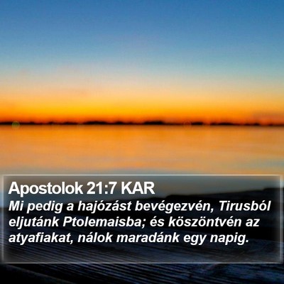 Apostolok 21:7 KAR Bible Verse Image