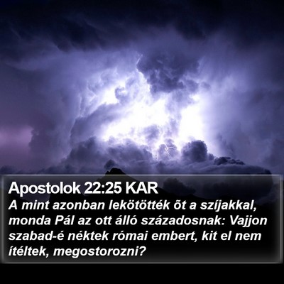 Apostolok 22:25 KAR Bible Verse Image