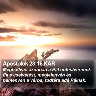 Apostolok 23:16 KAR Bible Verse Image