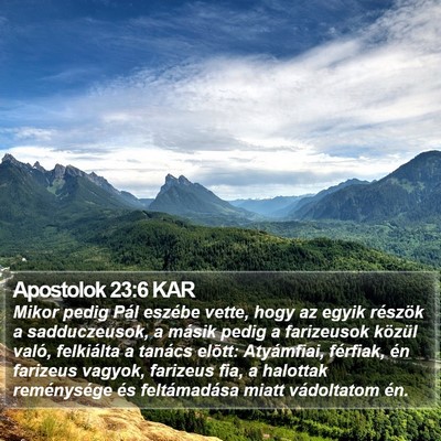 Apostolok 23:6 KAR Bible Verse Image