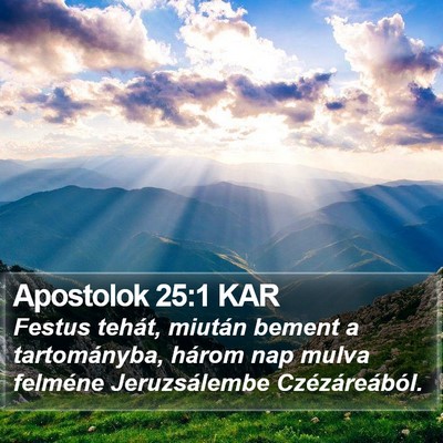 Apostolok 25:1 KAR Bible Verse Image
