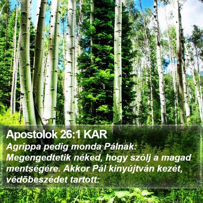 Apostolok 26:1 KAR Bible Verse Image