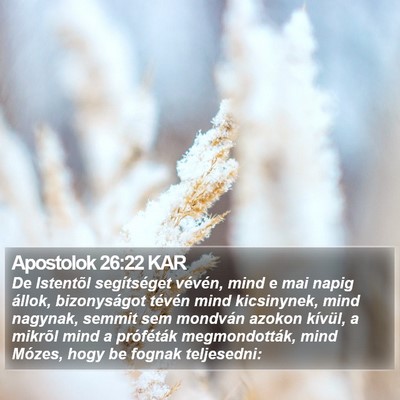 Apostolok 26:22 KAR Bible Verse Image