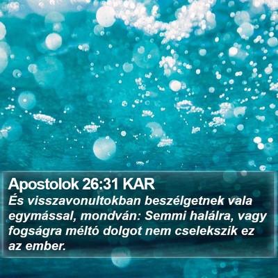 Apostolok 26:31 KAR Bible Verse Image