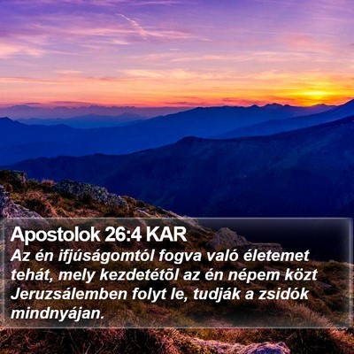 Apostolok 26:4 KAR Bible Verse Image