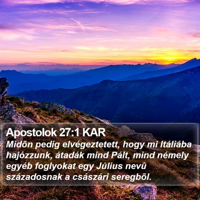 Apostolok 27:1 KAR Bible Verse Image