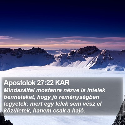 Apostolok 27:22 KAR Bible Verse Image