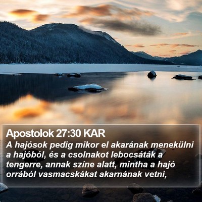 Apostolok 27:30 KAR Bible Verse Image