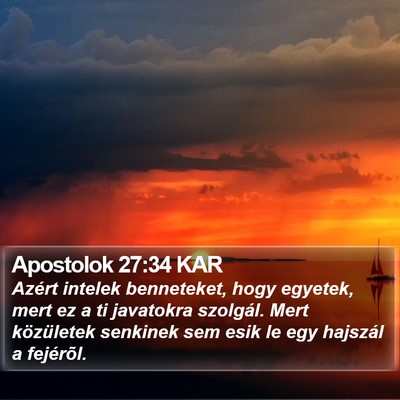 Apostolok 27:34 KAR Bible Verse Image