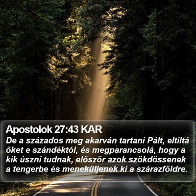 Apostolok 27:43 KAR Bible Verse Image
