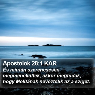 Apostolok 28:1 KAR Bible Verse Image