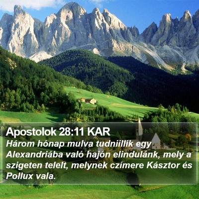 Apostolok 28:11 KAR Bible Verse Image