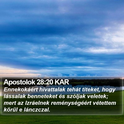 Apostolok 28:20 KAR Bible Verse Image