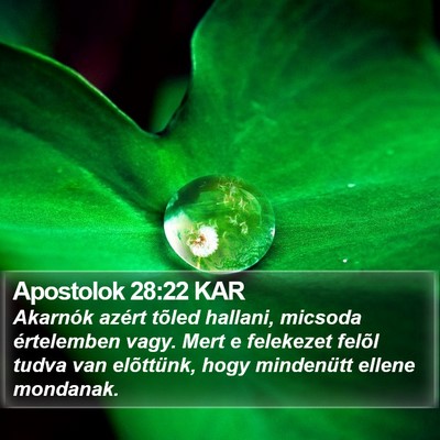 Apostolok 28:22 KAR Bible Verse Image