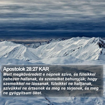 Apostolok 28:27 KAR Bible Verse Image