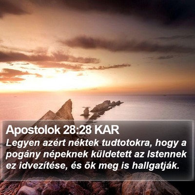 Apostolok 28:28 KAR Bible Verse Image