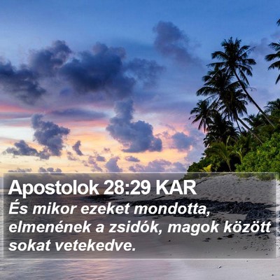 Apostolok 28:29 KAR Bible Verse Image