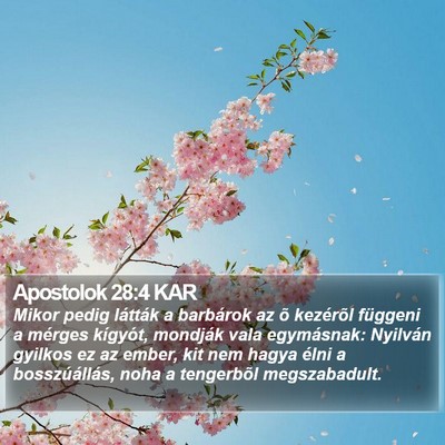 Apostolok 28:4 KAR Bible Verse Image