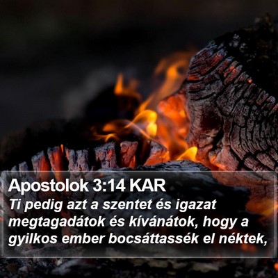 Apostolok 3:14 KAR Bible Verse Image