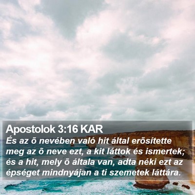 Apostolok 3:16 KAR Bible Verse Image