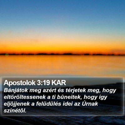 Apostolok 3:19 KAR Bible Verse Image