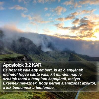 Apostolok 3:2 KAR Bible Verse Image