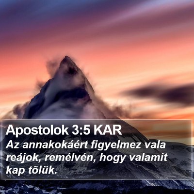 Apostolok 3:5 KAR Bible Verse Image