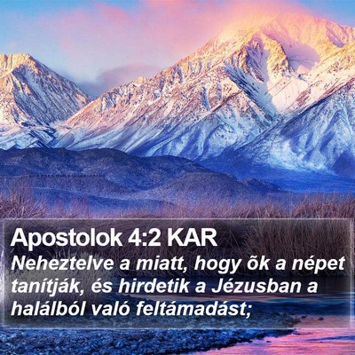Apostolok 4:2 KAR Bible Verse Image