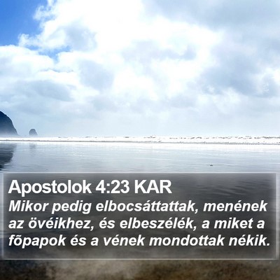 Apostolok 4:23 KAR Bible Verse Image