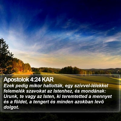 Apostolok 4:24 KAR Bible Verse Image