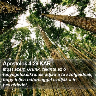 Apostolok 4:29 KAR Bible Verse Image