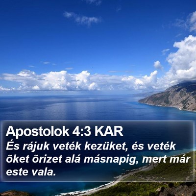 Apostolok 4:3 KAR Bible Verse Image