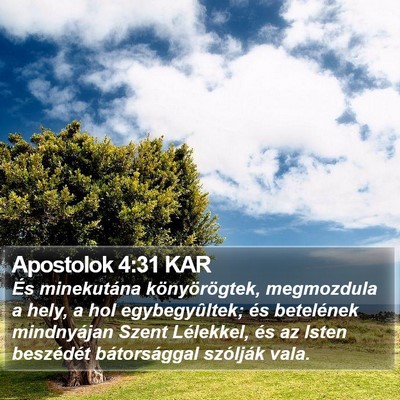 Apostolok 4:31 KAR Bible Verse Image
