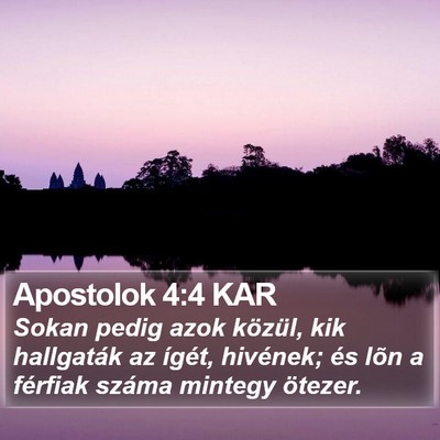 Apostolok 4:4 KAR Bible Verse Image