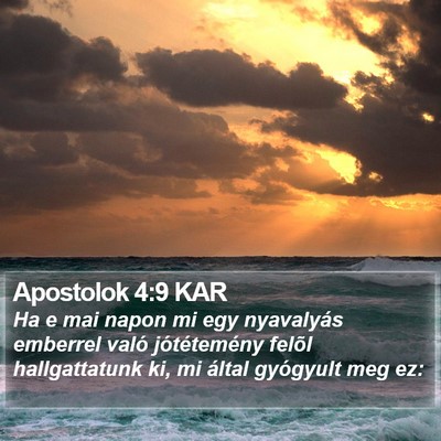 Apostolok 4:9 KAR Bible Verse Image