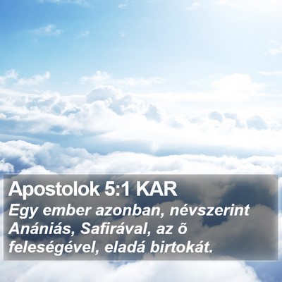 Apostolok 5:1 KAR Bible Verse Image