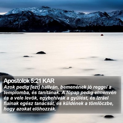 Apostolok 5:21 KAR Bible Verse Image