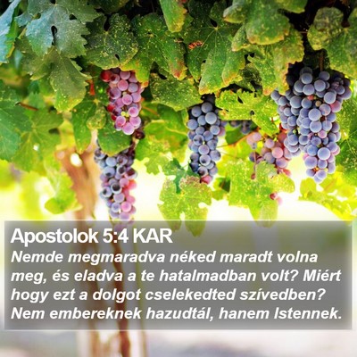 Apostolok 5:4 KAR Bible Verse Image