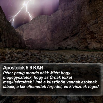 Apostolok 5:9 KAR Bible Verse Image