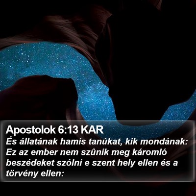 Apostolok 6:13 KAR Bible Verse Image