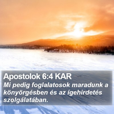 Apostolok 6:4 KAR Bible Verse Image