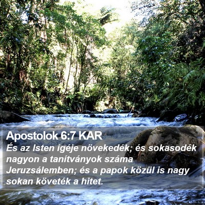 Apostolok 6:7 KAR Bible Verse Image