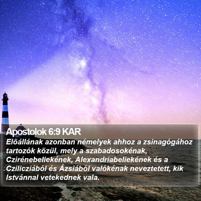 Apostolok 6:9 KAR Bible Verse Image