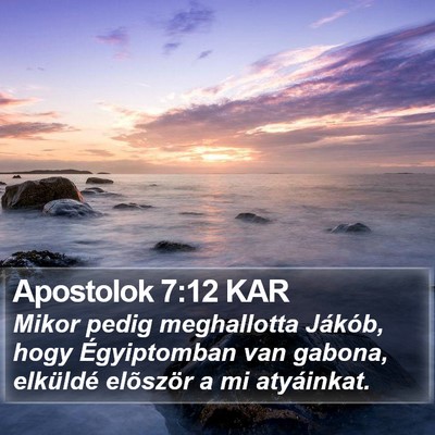 Apostolok 7:12 KAR Bible Verse Image