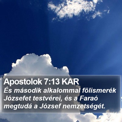 Apostolok 7:13 KAR Bible Verse Image