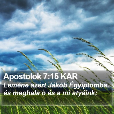 Apostolok 7:15 KAR Bible Verse Image