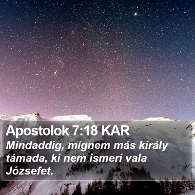 Apostolok 7:18 KAR Bible Verse Image