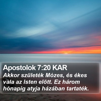 Apostolok 7:20 KAR Bible Verse Image